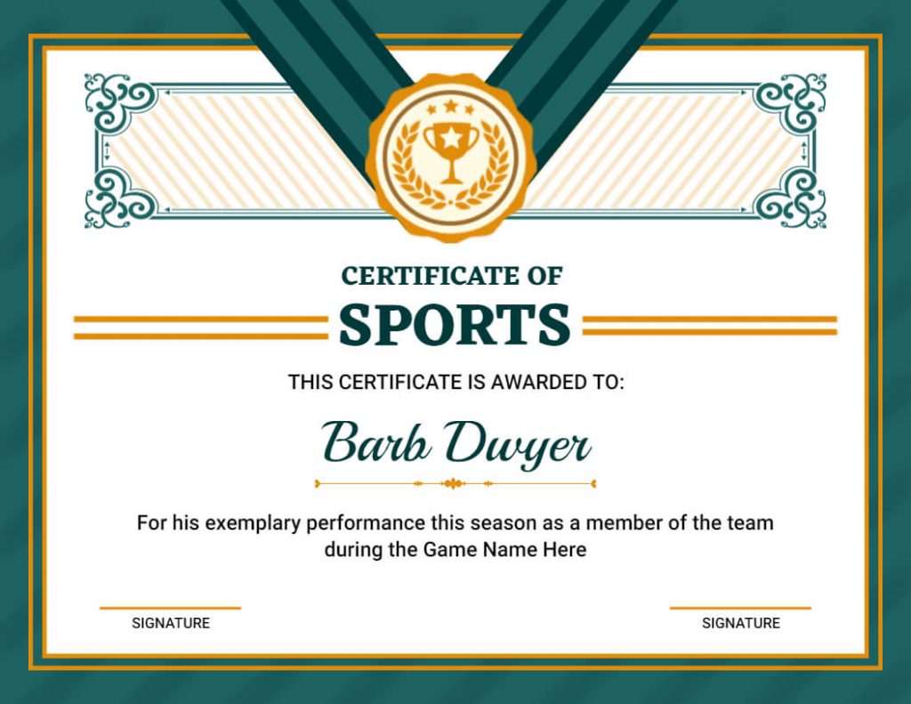 Sports Certificate Background