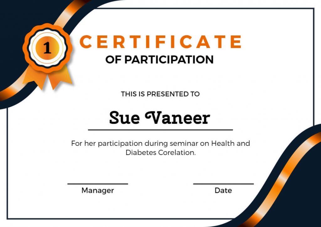 Abstract Certificate of Participation