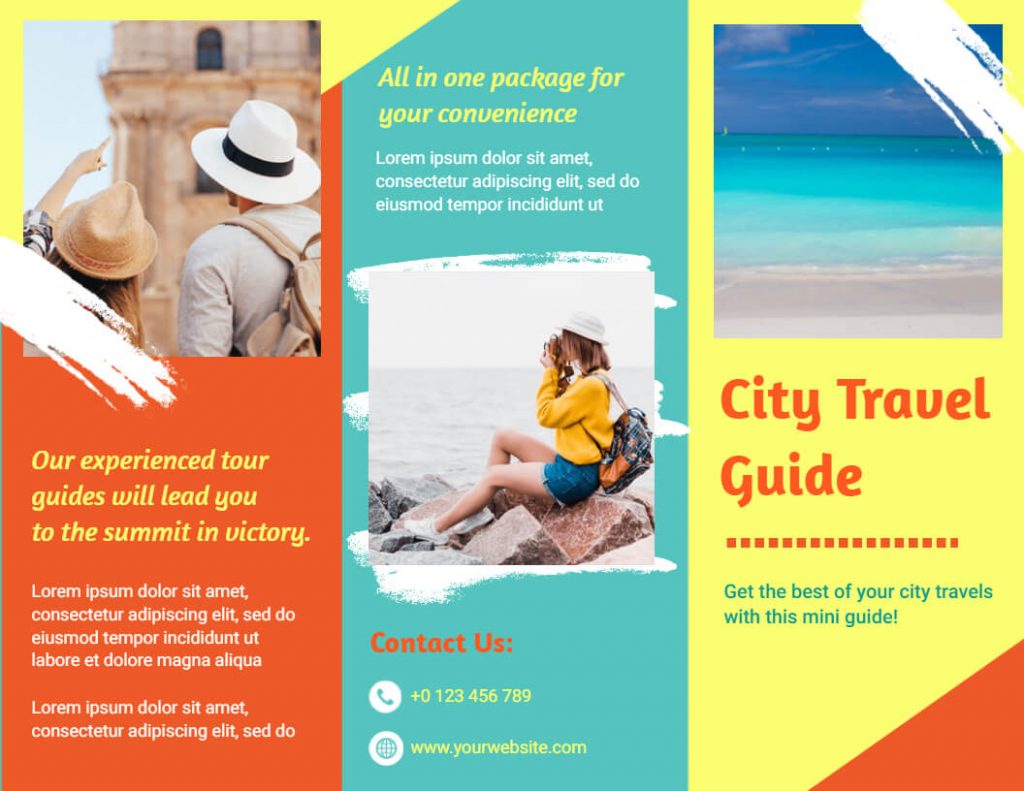 City Tour Travel Brochure Example for Students