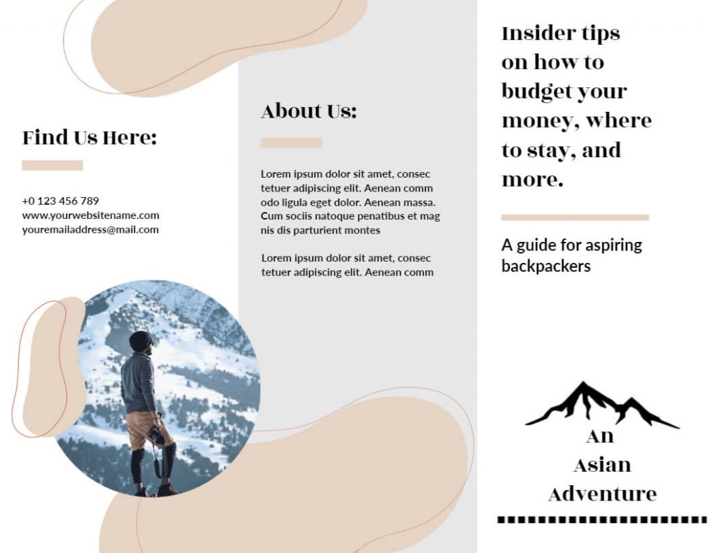 Adventure Tour Travel Brochure Example for Students