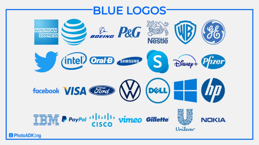Blue logo collection
