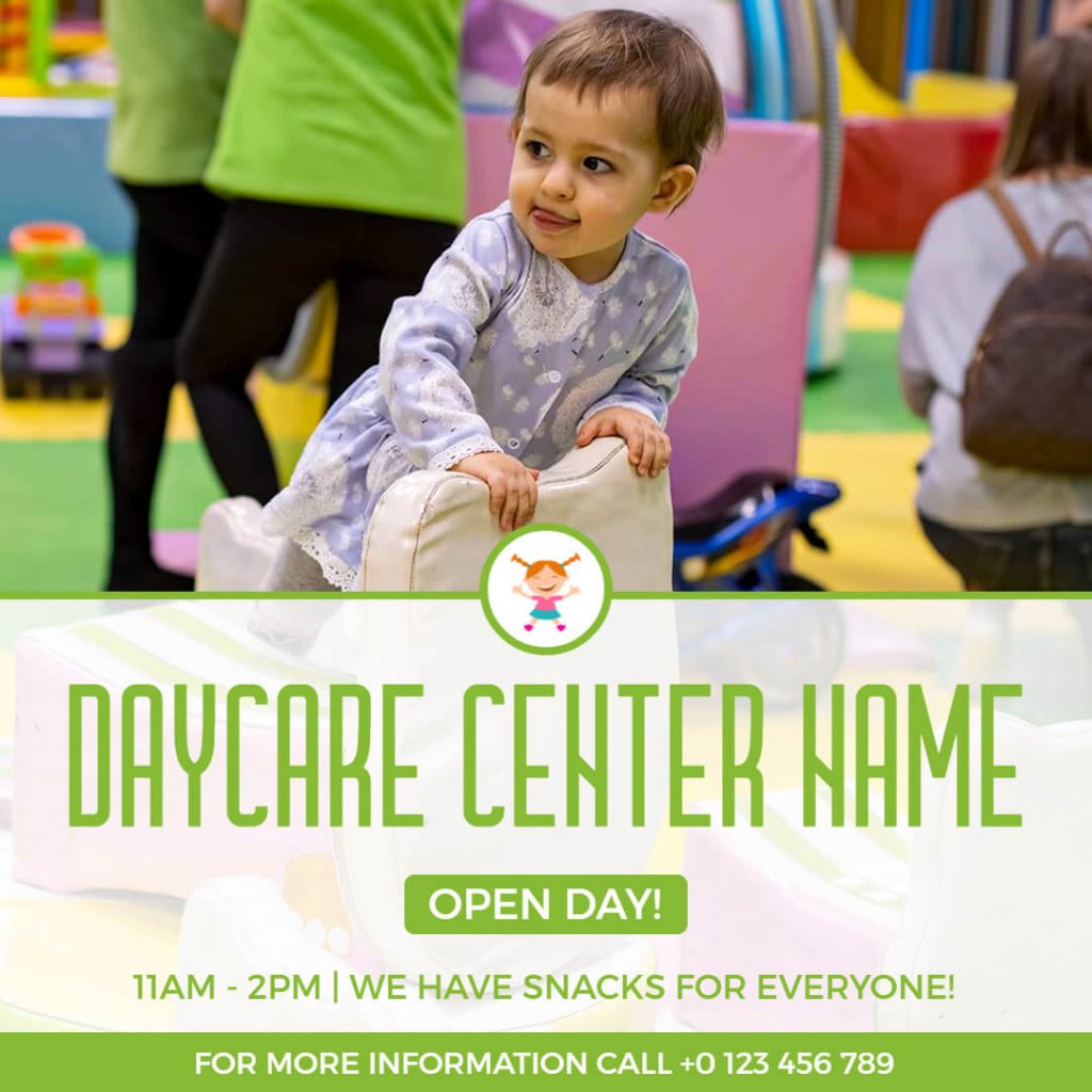 Use High-Quality Images in the daycare flyer