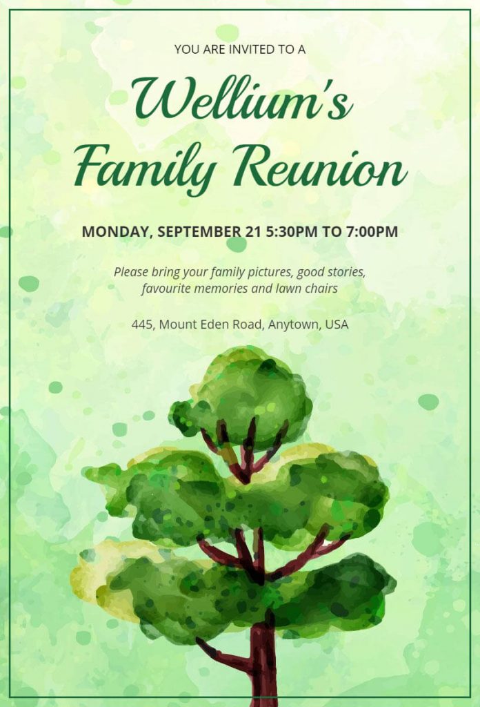 Bold & Colorful Family Reunion Invitation Ideas
