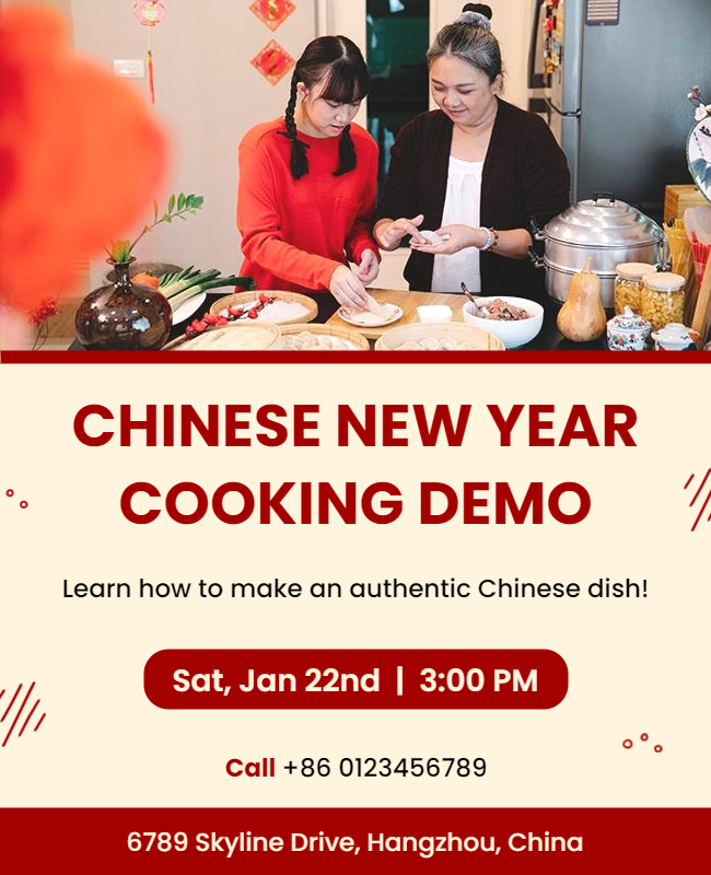 Cooking Demo Flyer