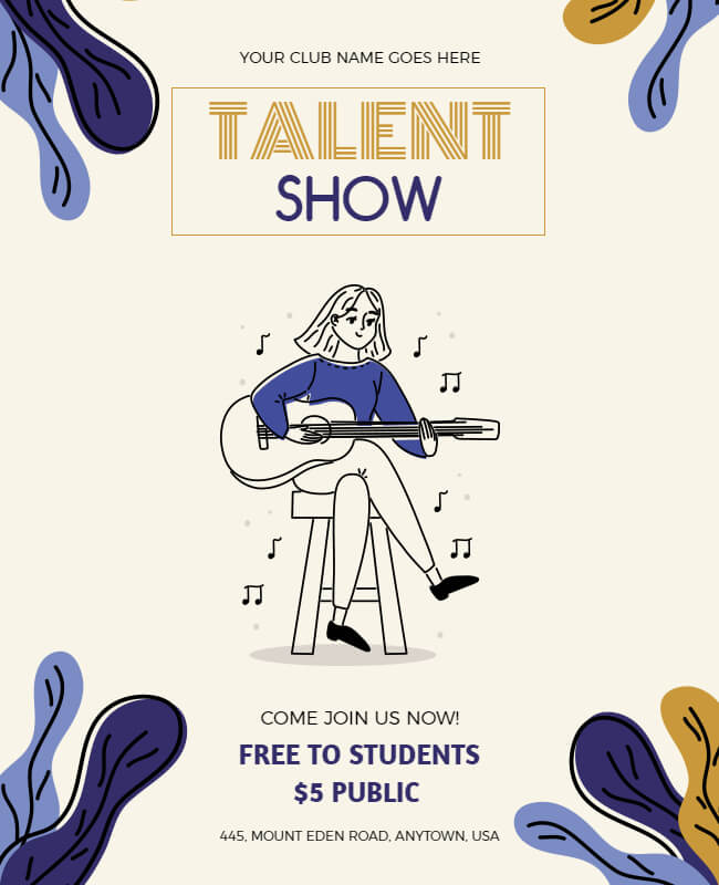 Talent Show Flyer Example