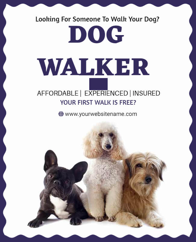 Dog Walker Flyer Example