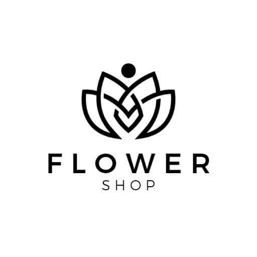 Cool flower shop abstract logo