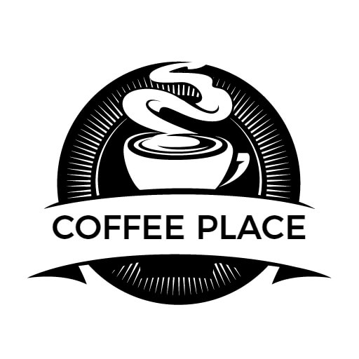 Cool coffee shop abstract logo