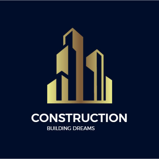 Cool construction combination logo