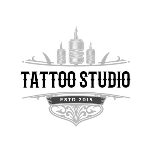 Cool tattoo studio emblem logo