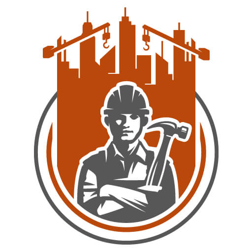 Cool construction mascoat logo