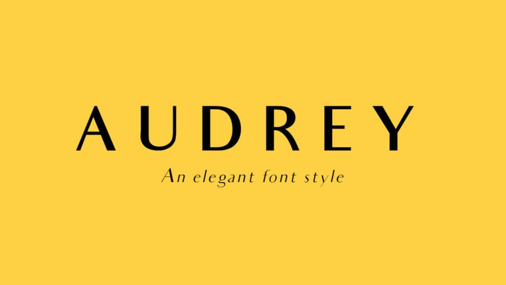 audrey best brochure fonts