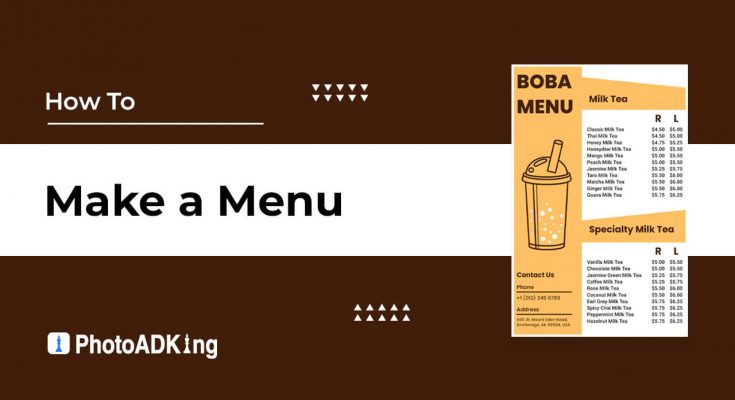 how to make a menu
