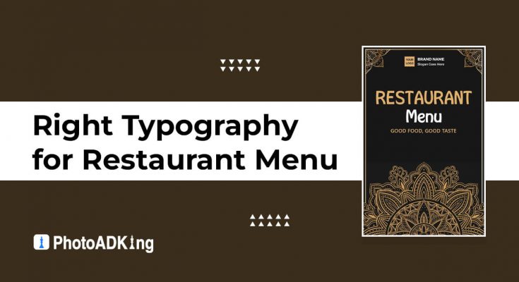 right typography for restaurant menu