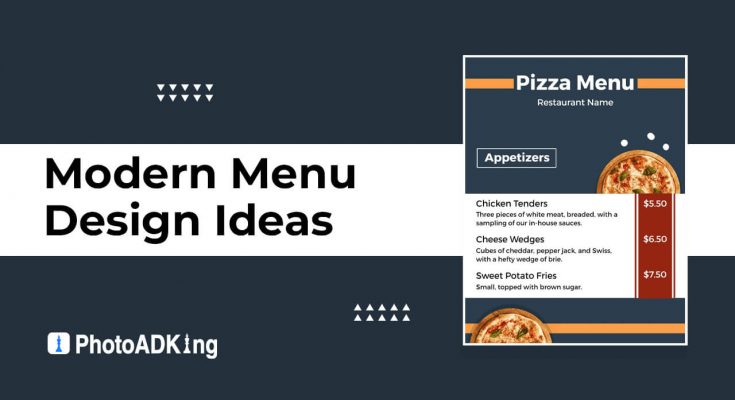 modern menu design ideas