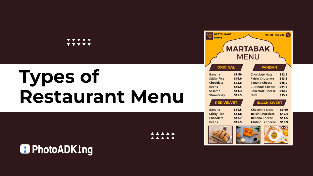 main types of menus