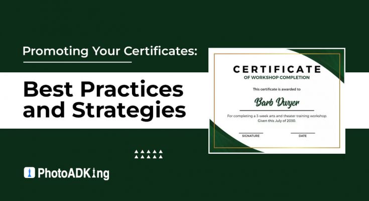 Practices to Promote Certificates