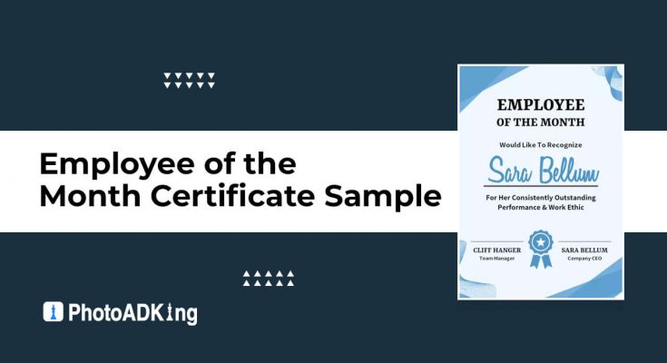 Employee of the Month Certificate Sample