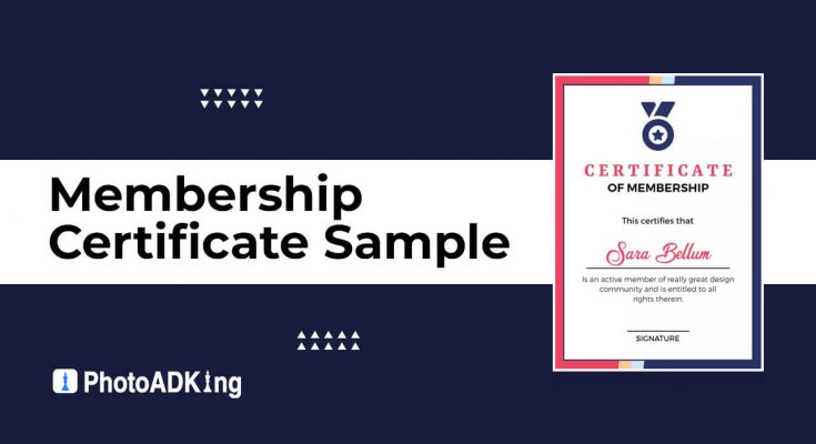 Membership Certificate Sample