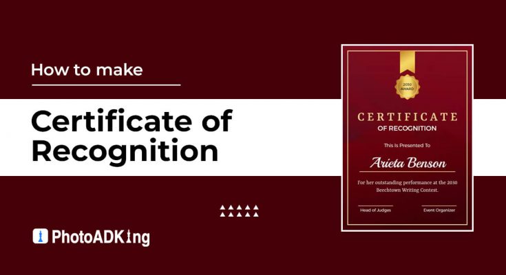 How to make certificate of recognition feature image