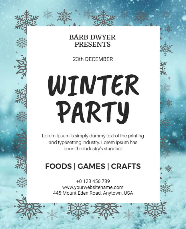 Winter Party Flyer Example