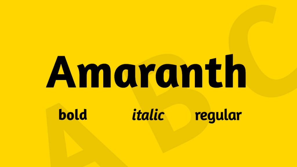 amaranath best brochure fonts