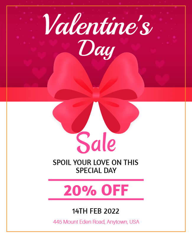 Valentine's Day Flyer Example