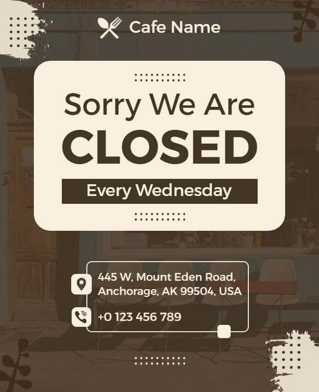 We Are Closed Flyer Example