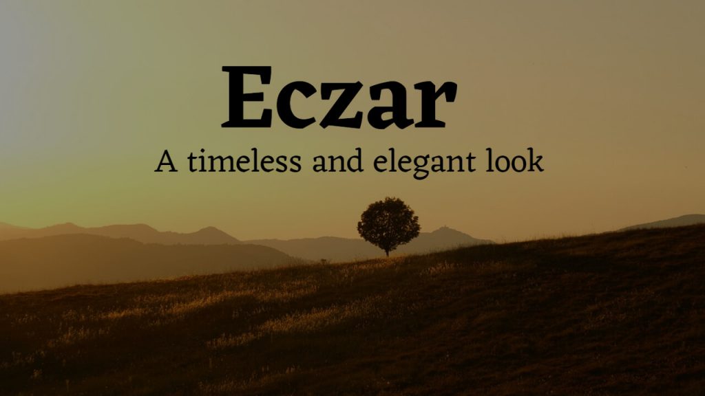 eczar for best brochure fonts