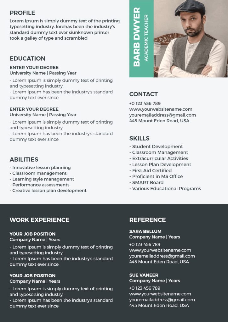 Academic-CV-for-Teacher