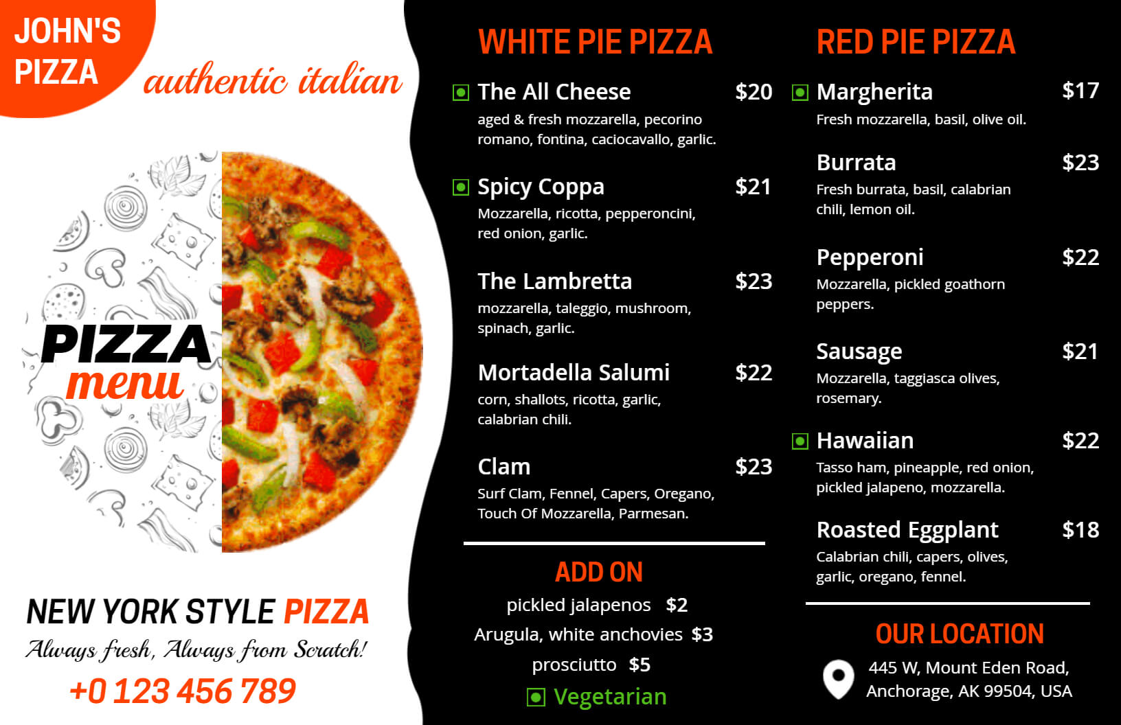 Pizza Menu Design Ideas, Examples & Samples