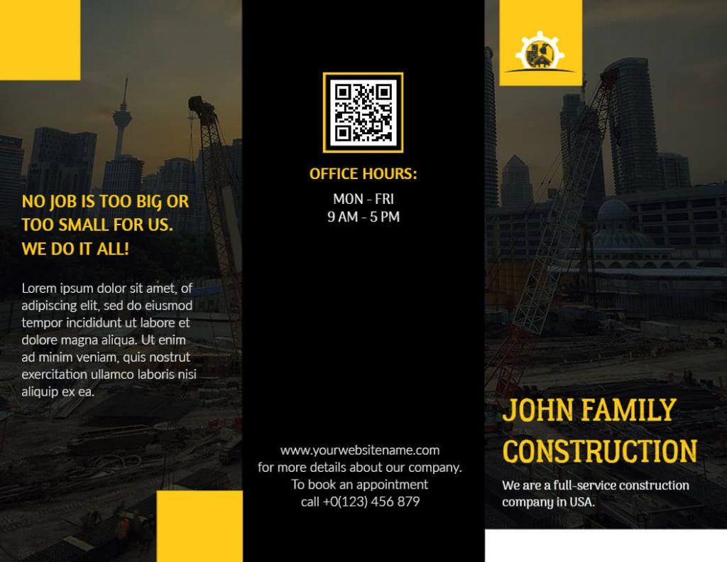 construction brochure template