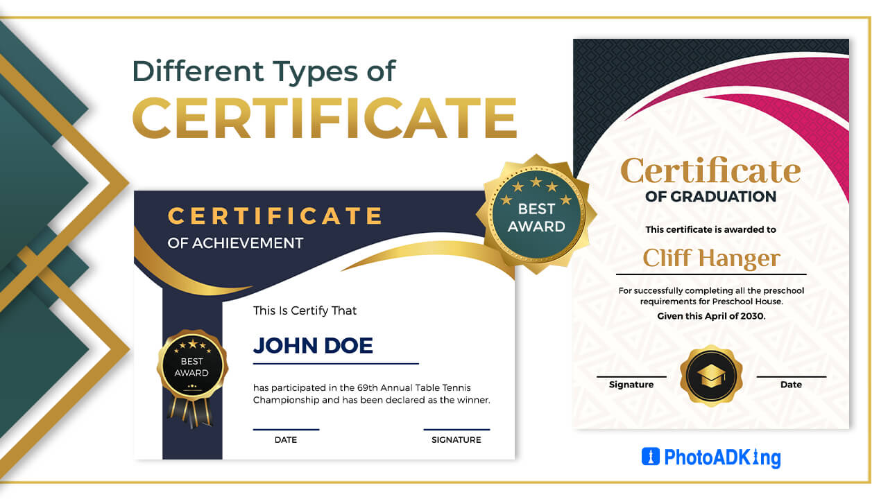 What Are The Different Types Of Certificates 