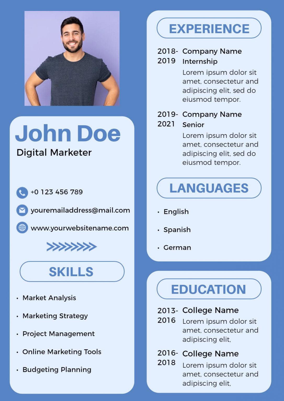 Marketing Resume Examples Tips - Digital Marketer Resume 1 1086x1536