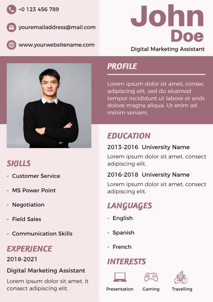 Digital Marketing Assistant Resume