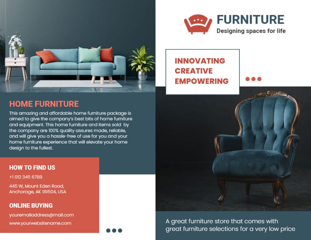 furniture brochure template