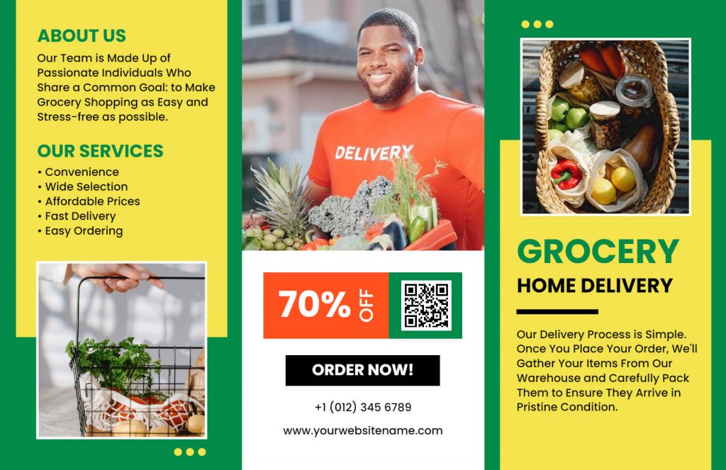 grocery brochure template