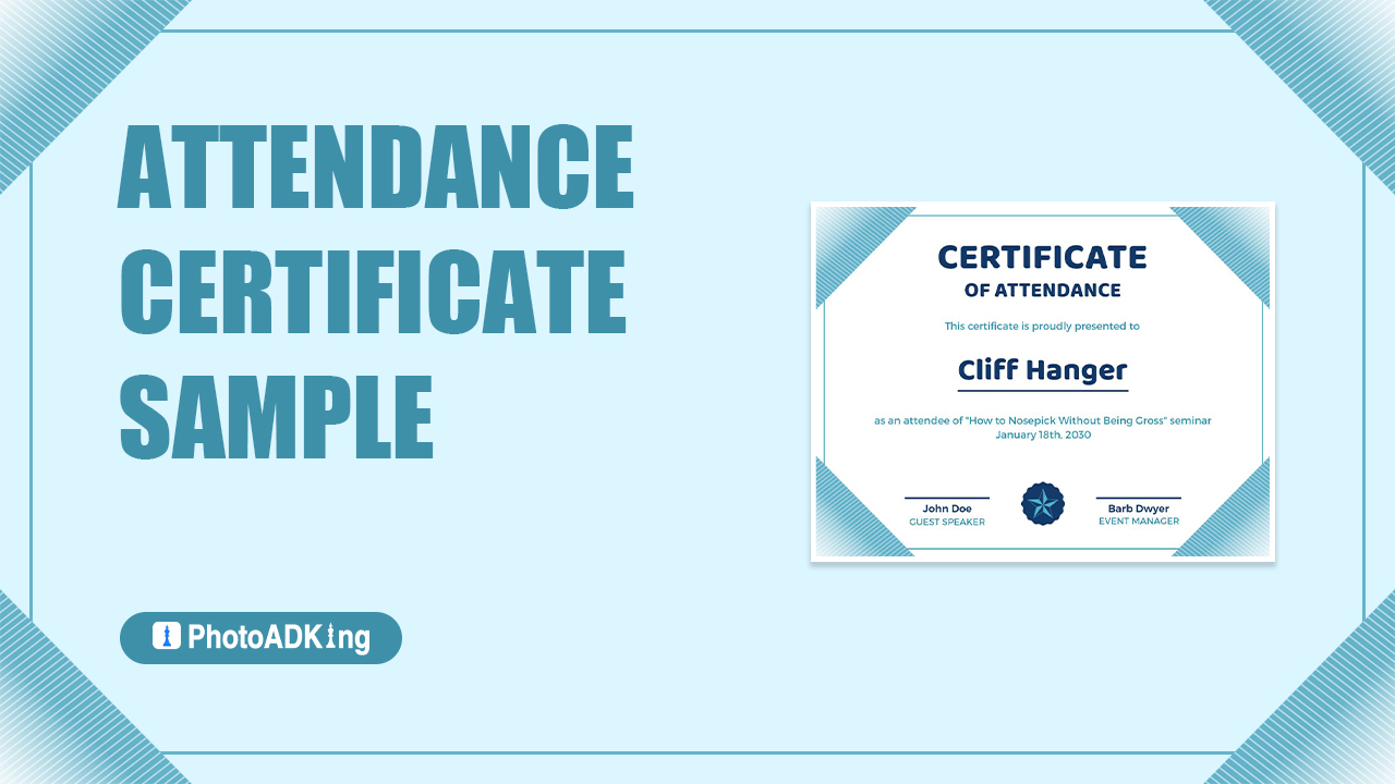 Certificate Of Attendance PNG Vector PSD And Clipart 47 OFF