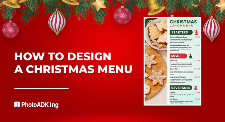 how to design a Christmas menu