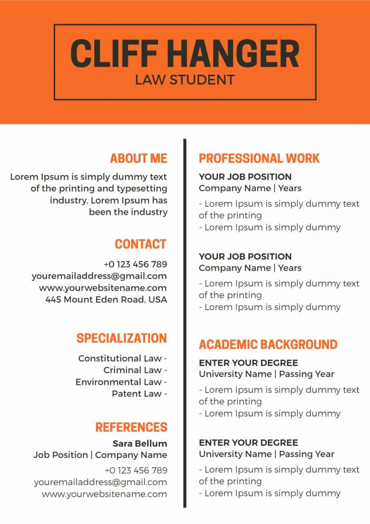 Law Student Resume