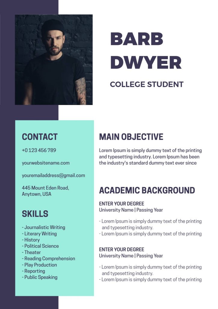 morden resume examples for students