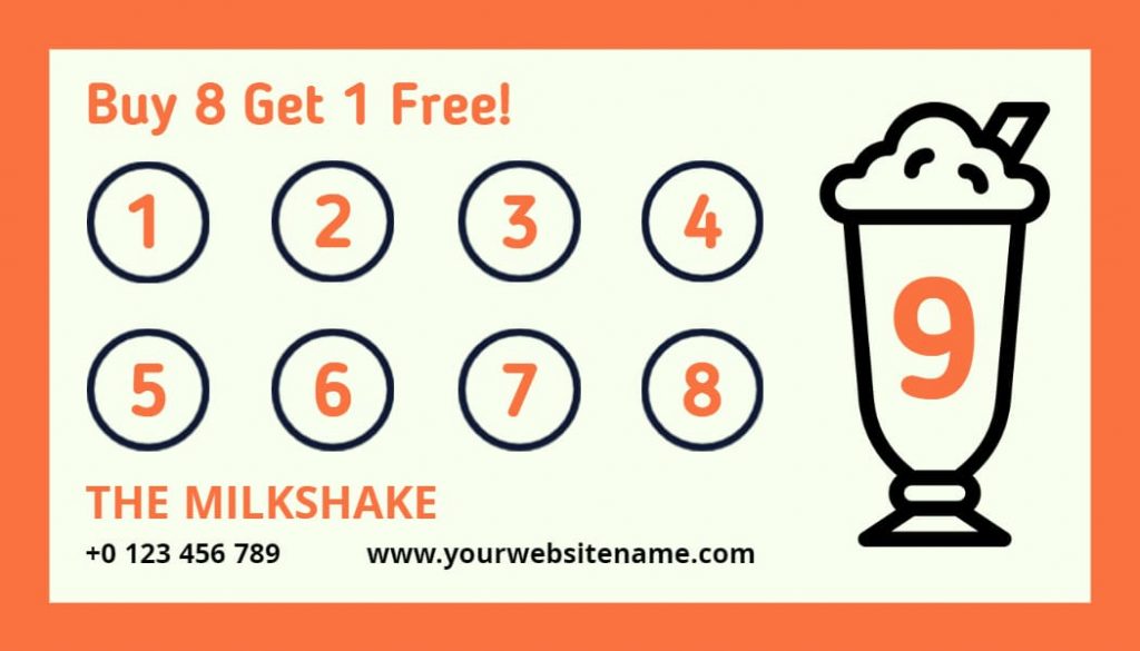 Milkshake Punch Card