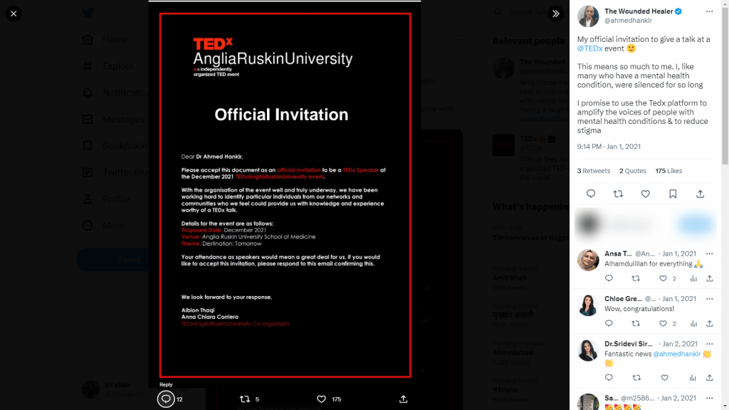 TEDx Invitation Sample Instagram Post