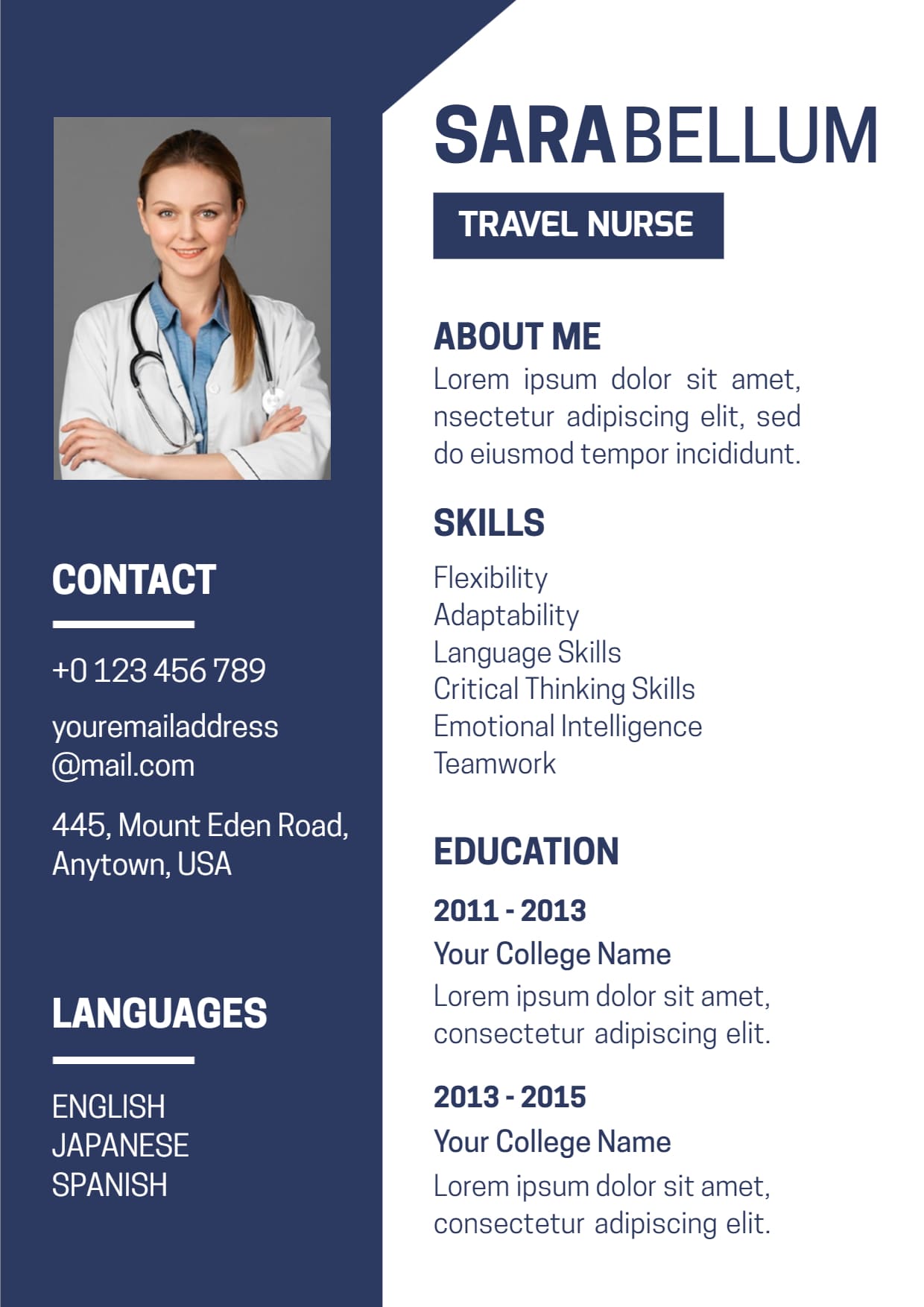 Nursing Resume Examples