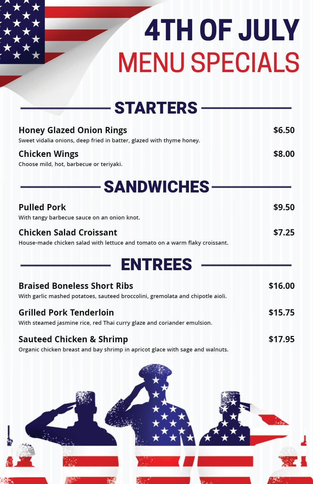 july 4 menu ideas