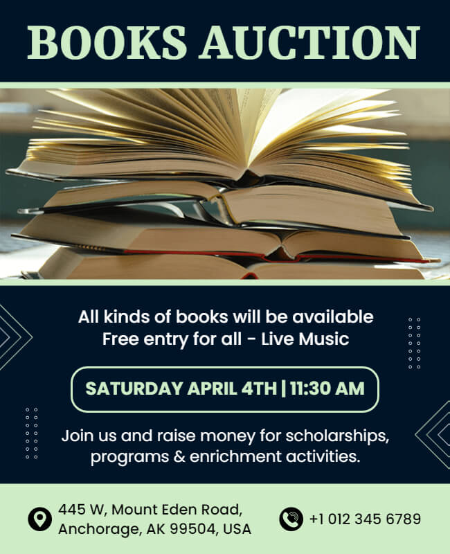 Books Auction Poster