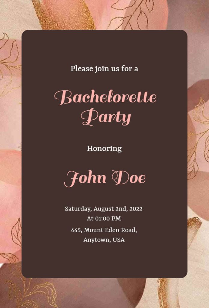 Floral Bachelorette Party Invitation Ideas