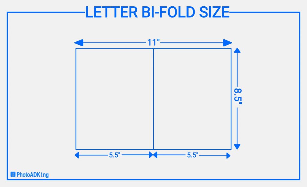8.5" x 11" Bi-Fold Brochure Size