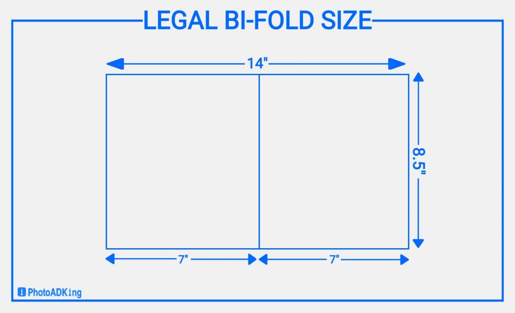 8.5" x 14" Bi-Fold Brochure Size
