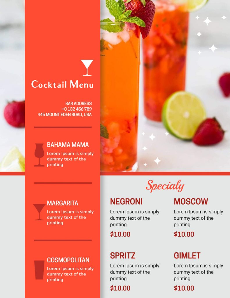 big image cocktail menu
